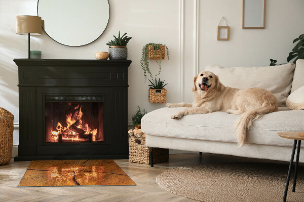 Rectangulare protector de suelo para estufa Veta de la madera en sección transversal