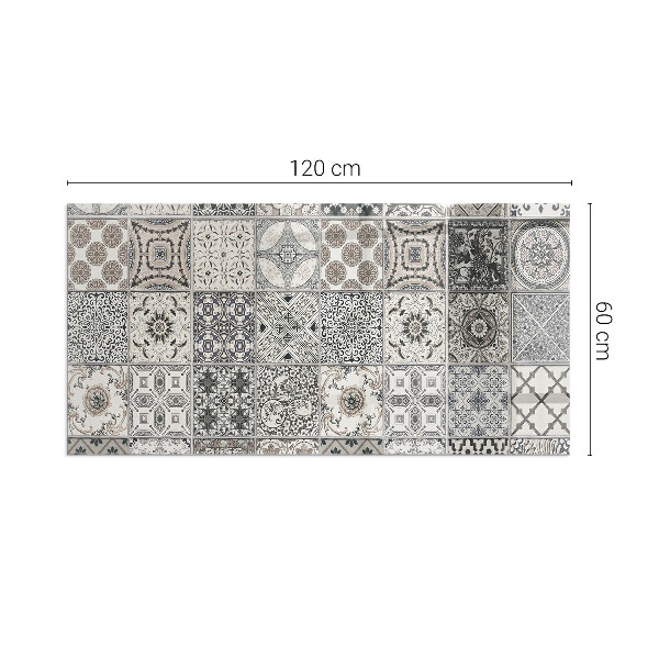 Rectangulare placa protección suelo estufa Patrones de azulejos decorativos