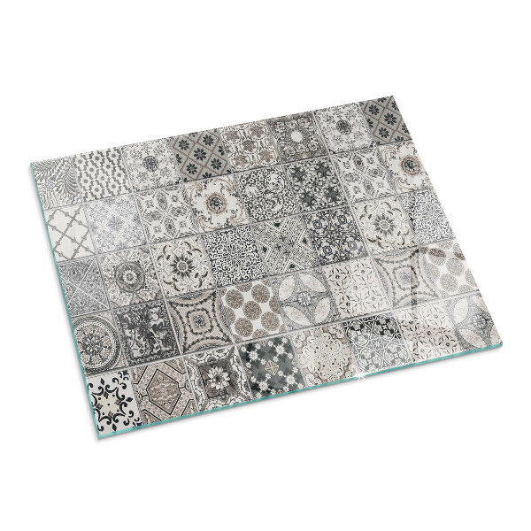 Rectangulare placa protección suelo estufa Patrones de azulejos decorativos