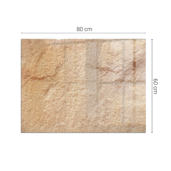 Rectangulare protector suelo para estufa de leña Textura de piedra natural