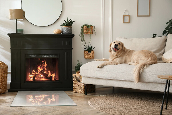 Rectangulare protector de suelo para estufa Patrón de mármol natural
