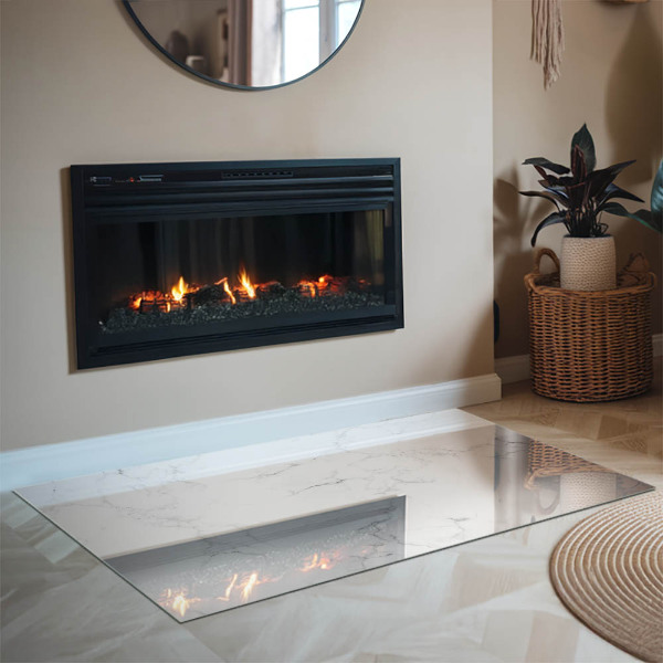 Rectangulare protector de suelo para estufa Patrón de mármol con vetas