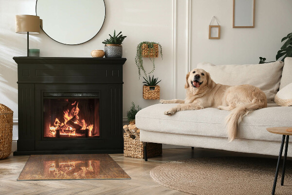 Rectangulare placa protección suelo estufa Textura de óxido en el metal
