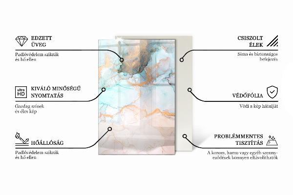 Rectangulare placa protección suelo estufa Patrones de mosaico en azulejos