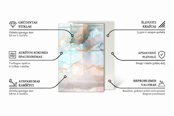 Rectangulare protector suelo para estufa de leña Patrón de mosaico decorativo