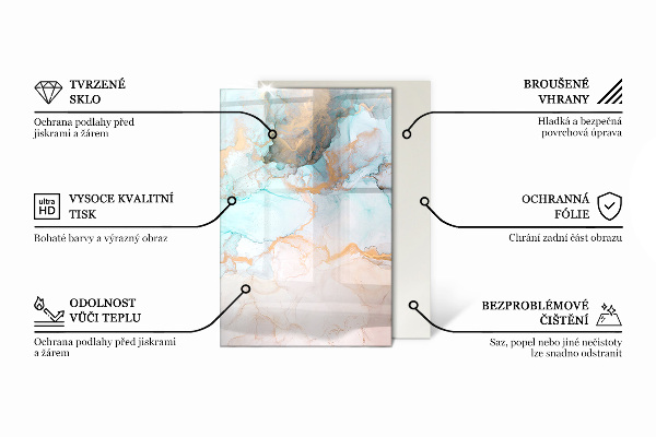 Rectangulare placa protección suelo estufa Textura de la superficie de la piedra