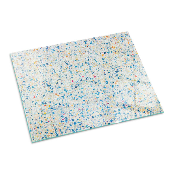 Rectangulare protector suelo para estufa de leña Patrón de textura abstracta