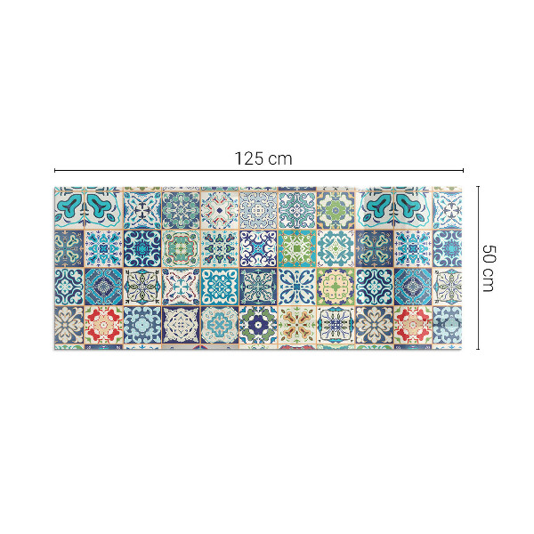 Rectangulare placa protección suelo estufa Patrones de mosaico en azulejos