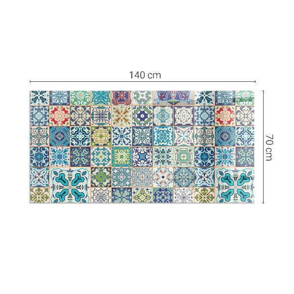 Rectangulare placa protección suelo estufa Patrones de mosaico en azulejos
