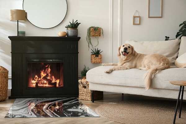 Rectangulare placa protección suelo estufa Ondas y líneas abstractas