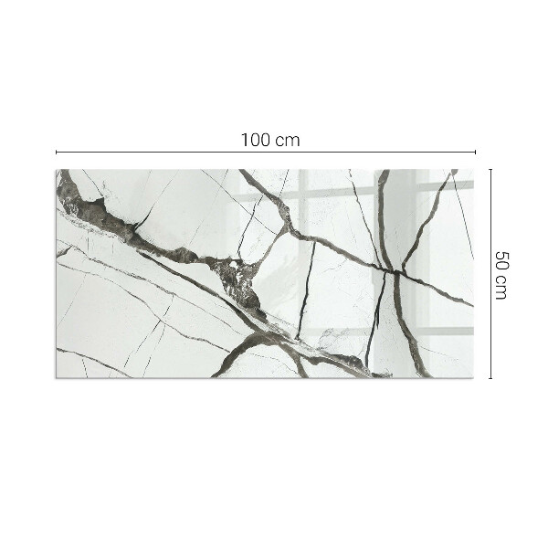 Rectangulare protector suelo para estufa de leña Patrón de vetas de mármol