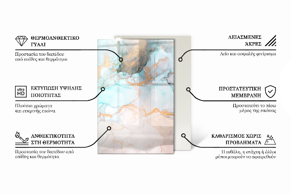 Rectangulare protector de suelo para estufa Patrón de piedra natural