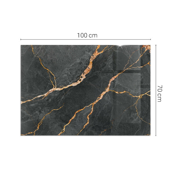Rectangulare placa protección suelo estufa Mármol elegante con vetas