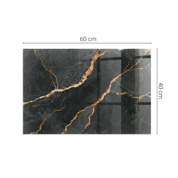 Rectangulare placa protección suelo estufa Mármol elegante con vetas