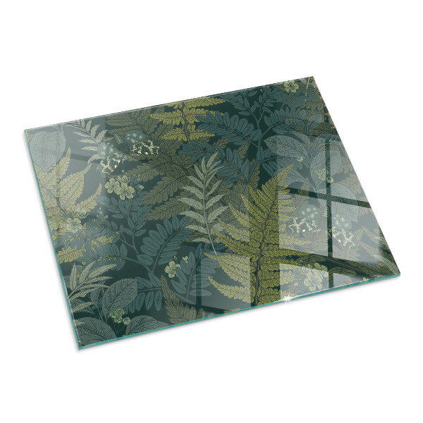 Rectangulare protector suelo para estufa de leña Motivos vegetales con mariposas