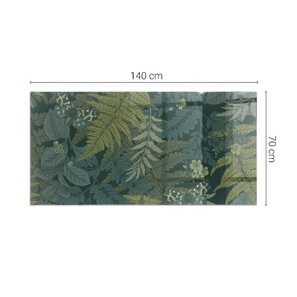 Rectangulare protector suelo para estufa de leña Motivos vegetales con mariposas