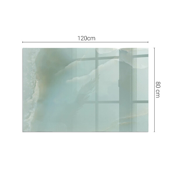 Rectangulare placa protección suelo estufa Delicado patrón de mármol