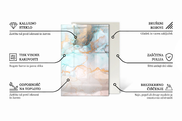 Rectangulare placa protección suelo estufa Patrón de piedra natural