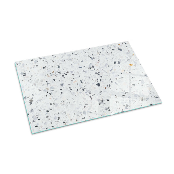 Rectangulare placa protección suelo estufa Patrón de piedra con partículas