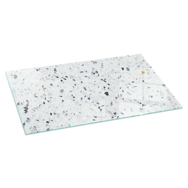 Rectangulare placa protección suelo estufa Patrón de piedra con partículas