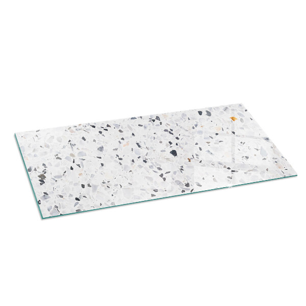 Rectangulare placa protección suelo estufa Patrón de piedra con partículas