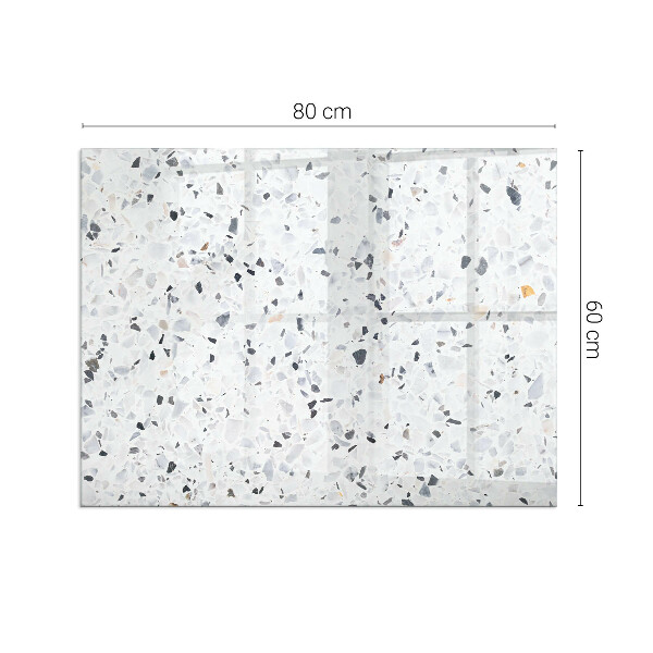 Rectangulare placa protección suelo estufa Patrón de piedra con partículas