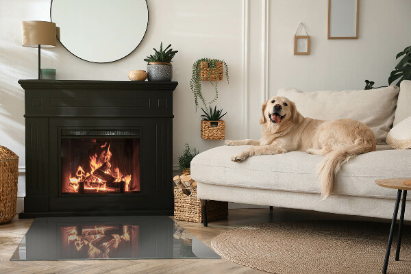 Rectangulare protector de suelo para estufa Color Gris-marrón