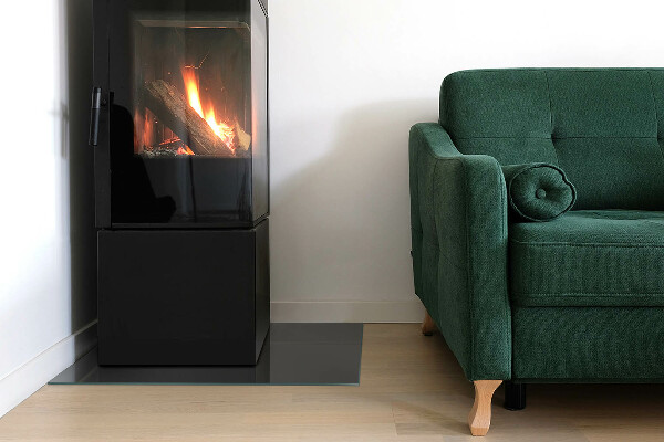 Rectangulare protector de suelo para estufa Color Gris-marrón