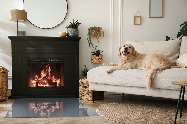 Rectangulare protector suelo para estufa de leña Color Azul oscuro