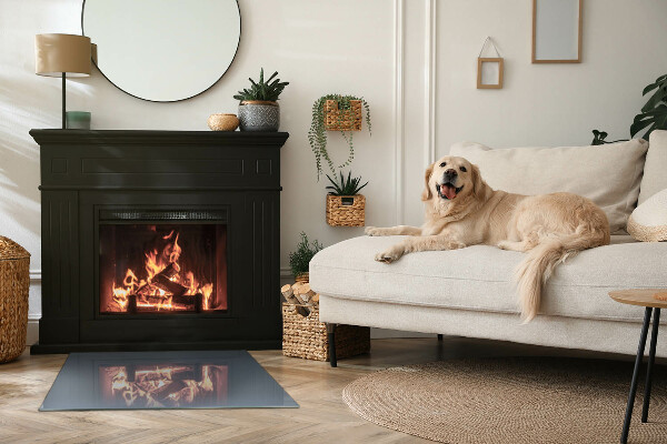 Rectangulare protector suelo para estufa de leña Color Azul oscuro