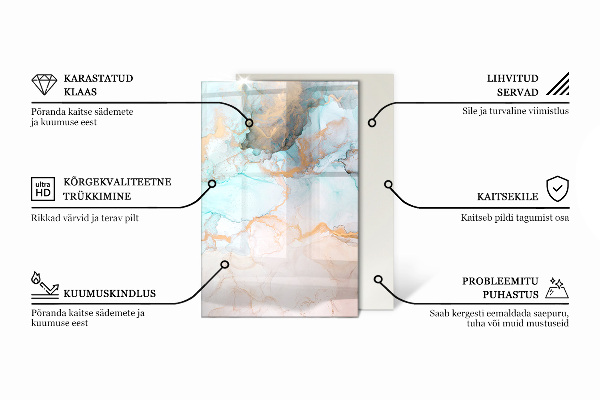 Rectangulare placa protección suelo estufa Color crema claro