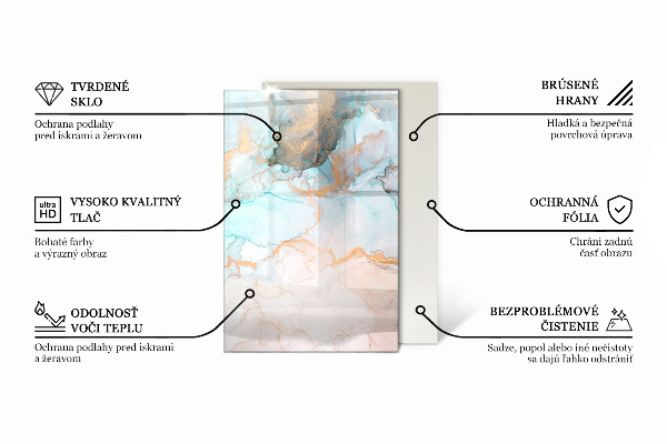 Rectangulare protector suelo para estufa de leña Color beige