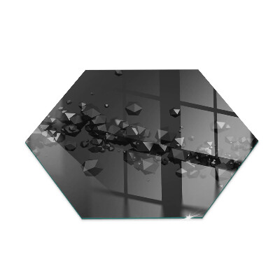 Hexagonale placa protectora suelo estufa Nube abstracta de sólidos
