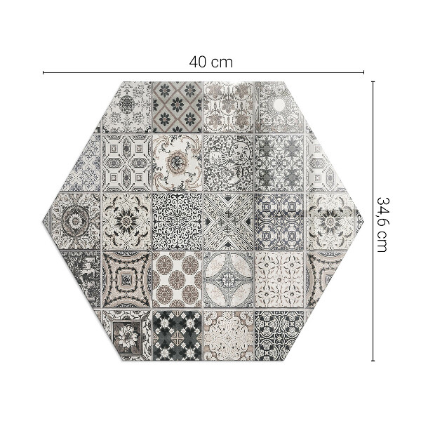 Hexagonale placa de protección para estufa Patrones de azulejos decorativos