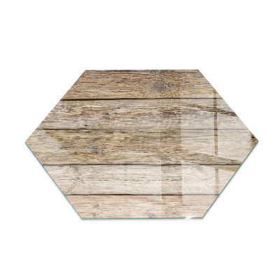 Hexagonale placa protectora suelo estufa Tablero de madera en el diseño