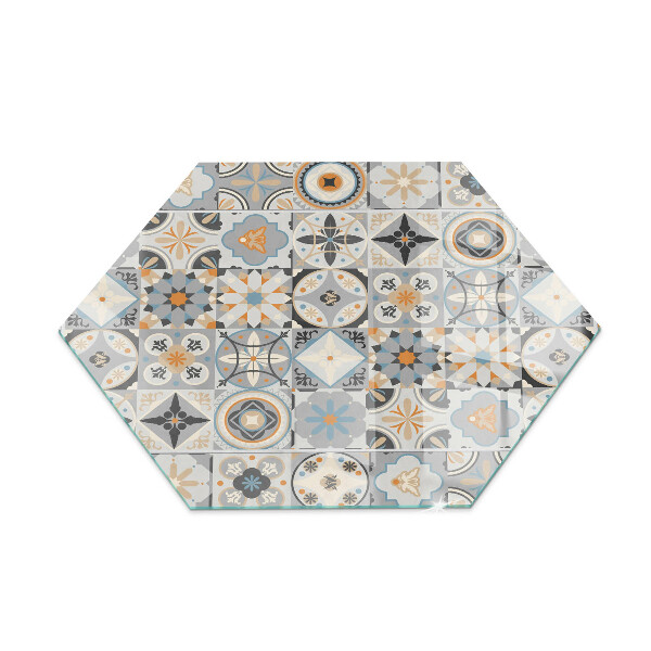 Hexagonale placa de protección para estufa Patrones de mosaico en azulejos