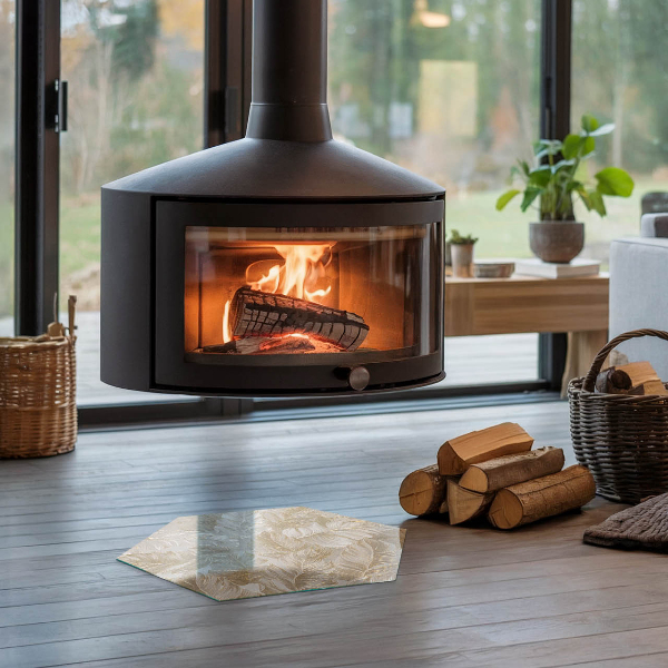 Hexagonale placa protectora suelo estufa Hojas en patrones sutiles