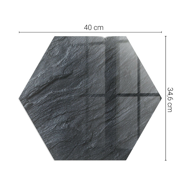 Hexagonale placa de protección para estufa Textura de la superficie de la piedra