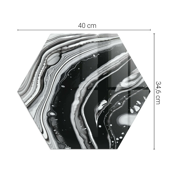 Hexagonale placa de protección para estufa Ondas y líneas abstractas