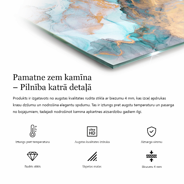 Hexagonale placa de protección para estufa Ondas y líneas abstractas