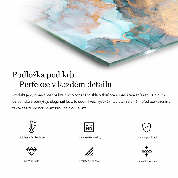 Hexagonale placa de protección para estufa Ondas y líneas abstractas