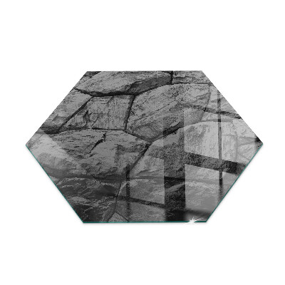 Hexagonale placa protectora suelo estufa Patrón de piedra natural