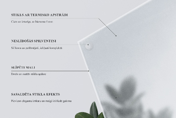 Tablero traslúcido para mesa cuadrada