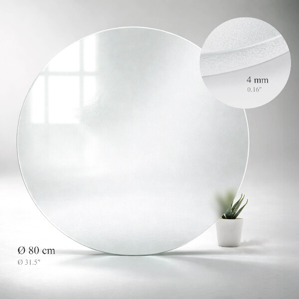 Tablero para mesa redonda traslúcido