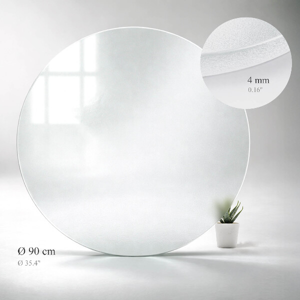 Tablero para mesa redonda traslúcido