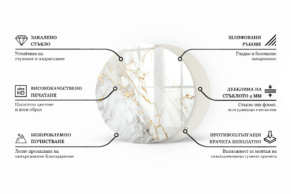Tablero redondo para mesa Arañazos en la superficie del hormigón