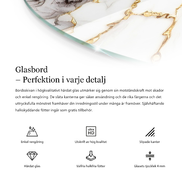 Tablero redondo para mesa Elegante motivo de bosque