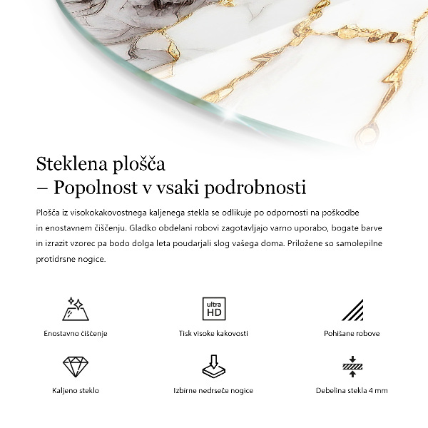 Tablero redondo para mesa Elegante motivo de bosque