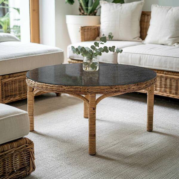 Tablero redondo para mesa Motivo de textura de piedra