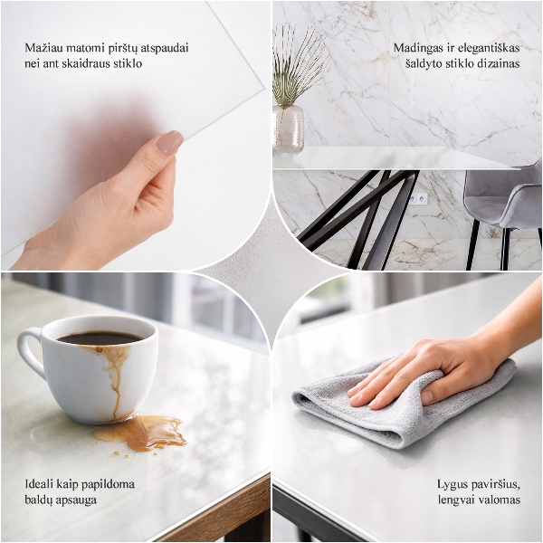 Rectangular tablero para mesa de exterior traslúcido